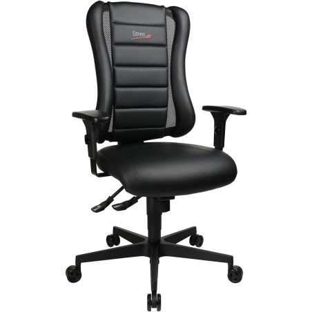 Chaise de Bureau gamer BURTON noir avec accoudoirs