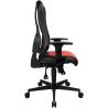 Chaise de Bureau gamer BURTON rouge avec accoudoirs