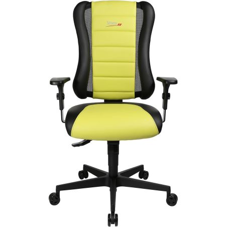 Chaise de Bureau gamer BURTON vert avec accoudoirs