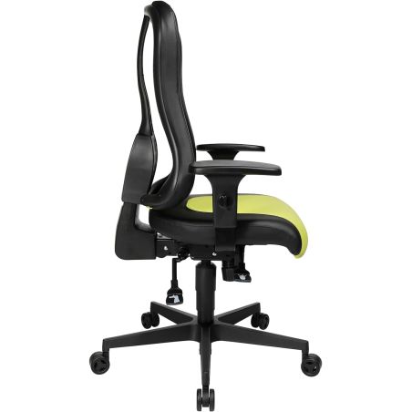 Chaise de Bureau gamer BURTON vert avec accoudoirs