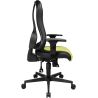 Chaise de Bureau gamer BURTON vert avec accoudoirs