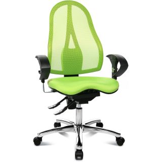 Chaise de Bureau ROLAND vert pomme avec accoudoirs