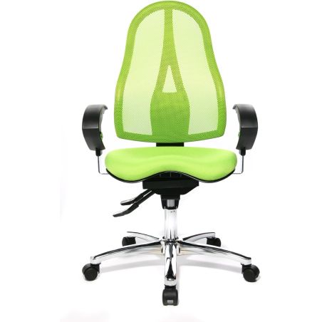 Chaise de Bureau ROLAND vert pomme avec accoudoirs