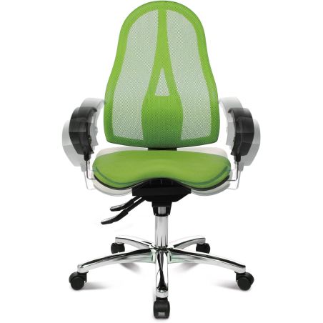 Chaise de Bureau ROLAND vert pomme avec accoudoirs