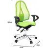 Chaise de Bureau ROLAND vert pomme avec accoudoirs