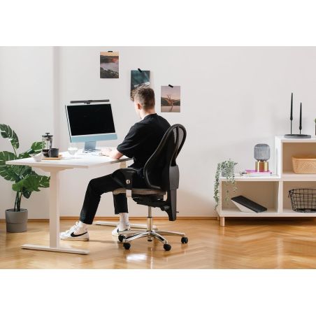 Chaise de Bureau ROLAND vert pomme avec accoudoirs