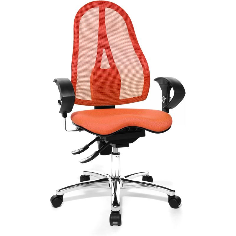 Chaise de Bureau ROLAND orange avec accoudoirs