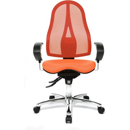 Chaise de Bureau ROLAND orange avec accoudoirs