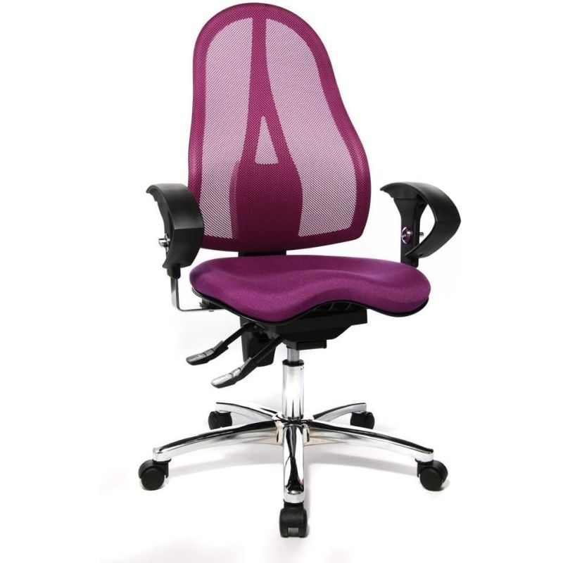 Chaise de Bureau ROLAND violet avec accoudoirs