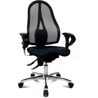 Chaise de Bureau ROLAND noir avec accoudoirs