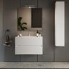 Meublesuspendu avec vasque HESTIA 82 cm en blanc brillant
