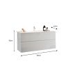 Meublesuspendu avec vasque HESTIA 82 cm en blanc brillant