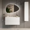 Meublesuspendu avec vasque HESTIA 100 cm en blanc brillant