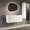 Meublesuspendu avec double vasque HESTIA 122 cm en blanc brillant