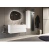 Meublesuspendu avec double vasque HESTIA 122 cm en blanc brillant