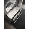 Meublesuspendu avec double vasque HESTIA 122 cm en blanc brillant