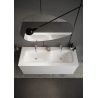 Meublesuspendu avec double vasque HESTIA 122 cm en blanc brillant