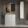 Meuble avec vasque HESTIA 82 cm en blanc brillant