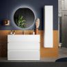Meuble avec vasque HESTIA 100 cm en blanc brillant