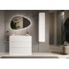 Meuble avec vasque HESTIA 100 cm en blanc brillant