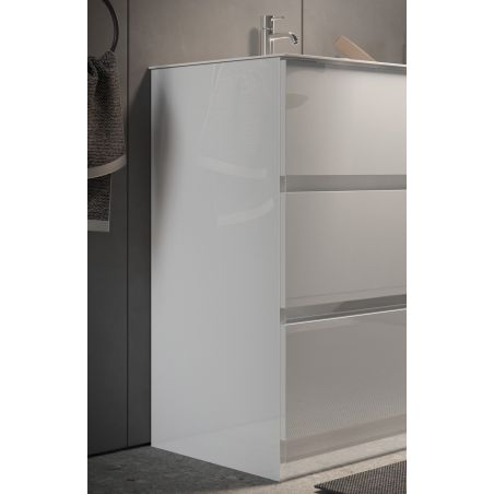 Meuble avec vasque HESTIA 100 cm en blanc brillant
