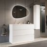 Meuble avec double vasque HESTIA 122 cm en blanc brillant