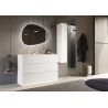 Meuble avec double vasque HESTIA 122 cm en blanc brillant