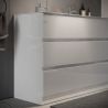 Meuble avec double vasque HESTIA 122 cm en blanc brillant