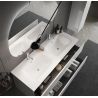 Meuble avec double vasque HESTIA 122 cm en blanc brillant