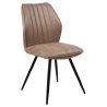 Chaise MAGNUS en tissu coloris whisky de style vintage