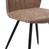 Chaise MAGNUS en tissu coloris whisky de style vintage