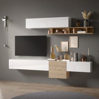 Ensemble meuble TV KAGAMI CADIZ composé de 5 éléments