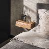 Set de 2 chevets MARTINA en bois d'acacia avec 1 tiroir