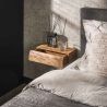 Set de 2 chevets MARTINA en bois d'acacia avec 1 tiroir