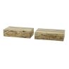 Set de 2 chevets MARTINA en bois d'acacia avec 1 tiroir