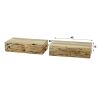 Set de 2 chevets MARTINA en bois d'acacia avec 1 tiroir