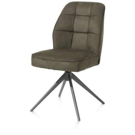 Bell, chaise - pietement graphite - pivotante - confort ressorts - Calabria