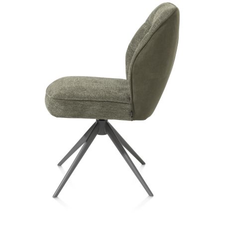 Bell, chaise - pietement graphite - pivotante - confort ressorts - combination Calabria / Vada - Henders and Hazel