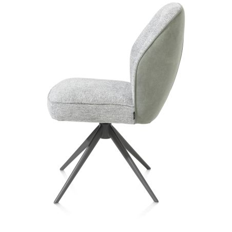 Bell, chaise - pietement graphite - pivotante - confort ressorts - combination Calabria / Vada - Henders and Hazel