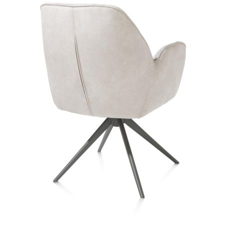 Bell, chaise a accoudoirs - pietement graphite - pivotante - confort ressorts - combi Calabria / Vad