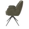 Bell, chaise a accoudoirs - pietement graphite - pivotante - confort ressorts - combi Calabria / Vad