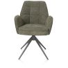 Bell, chaise a accoudoirs - pietement graphite - pivotante - confort ressorts - combi Calabria / Vad