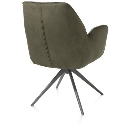 Bell, chaise a accoudoirs - pietement graphite - pivotante - confort ressorts - combi Calabria / Vad