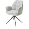 Bell, chaise a accoudoirs - pietement graphite - pivotante - confort ressorts - combi Calabria / Vad
