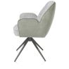 Bell, chaise a accoudoirs - pietement graphite - pivotante - confort ressorts - combi Calabria / Vad
