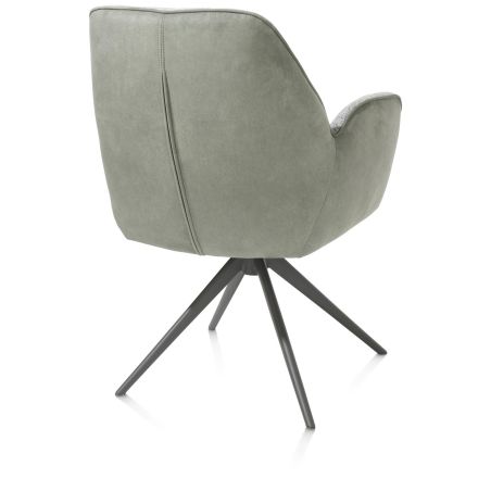 Bell, chaise a accoudoirs - pietement graphite - pivotante - confort ressorts - combi Calabria / Vad