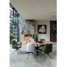 Bell, chaise a accoudoirs - pietement graphite - pivotante - confort ressorts - combi Calabria / Vad