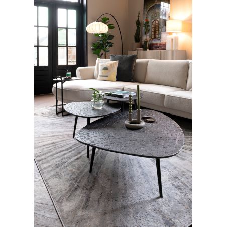Dorval, table basse 53 x 54 cm. + texture - Henders and Hazel