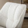 Chaise de bar MAEVA en tissu boucle - proposée en 2 coloris