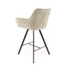 Chaise de bar MAEVA en tissu boucle - proposée en 2 coloris